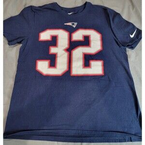 NFL New England Patriots Devin McCourty #32 Jersey t-shirt. Men’s Large Blue